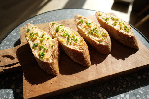 mentaiko butter baguette - japanese recipe